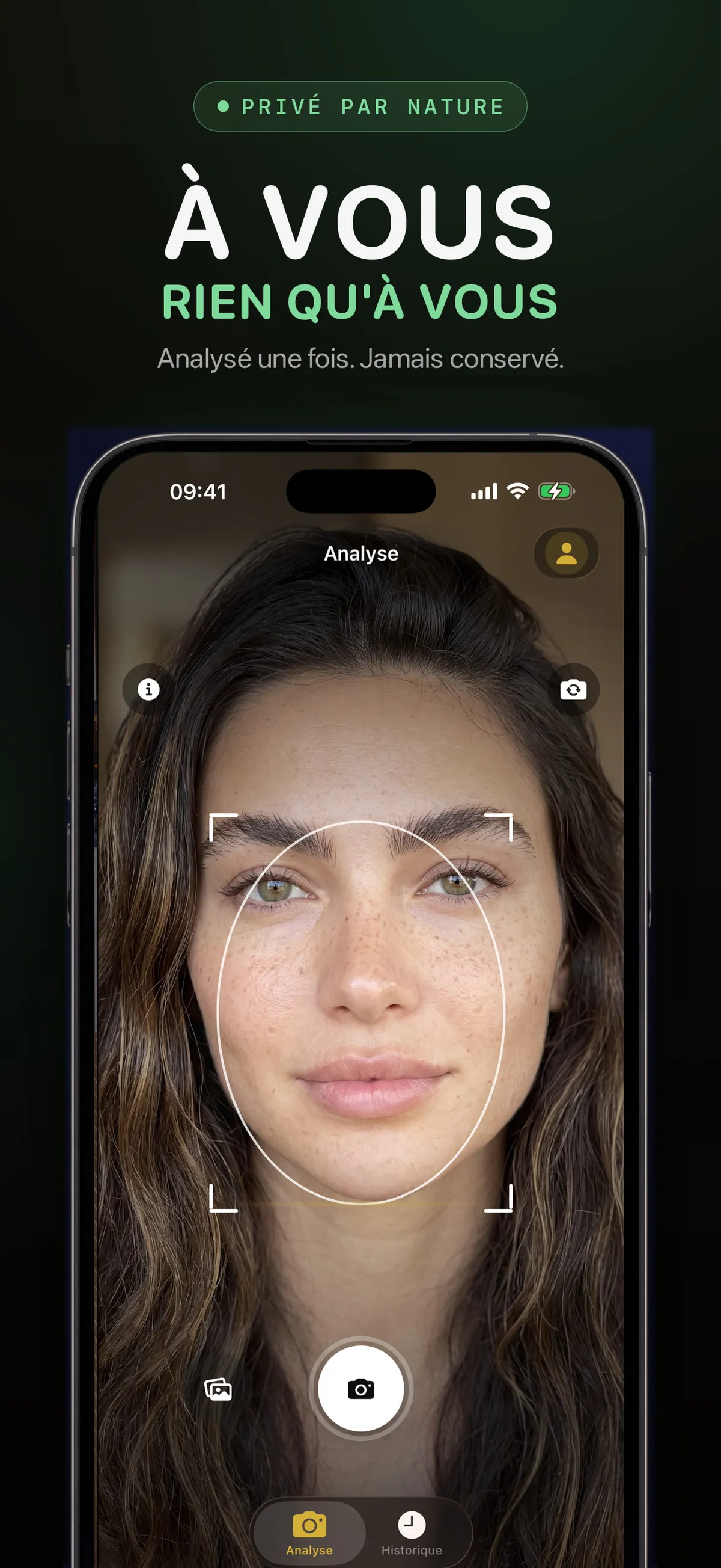 Illustration FaceForm sur la confidentialité et les informations relatives aux photos